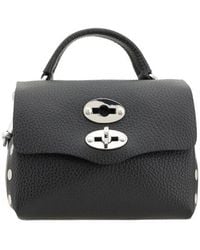 Zanellato - Black Calf Leather Bos Taurus Shoulder Bag - Lyst