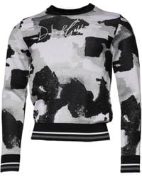 Dolce & Gabbana - Abstract Print Knit Pullover Sweater - Lyst