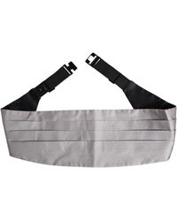 Dolce & Gabbana - Gray Men 100% Silk Belt Wide Waist Cummerbund - Lyst