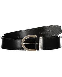 Calvin Klein - Sleek Leather Belt With Metal Buckle - Lyst