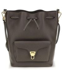 Coccinelle - Brown Calf Leather Bos Taurus Backet Bag - Lyst