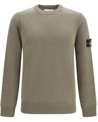 Stone Island - Bicolor Cotton Sweatshirt - Lyst