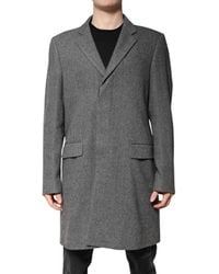 Dolce & Gabbana - Overcoat Long Sleeve Notch Neck - Lyst