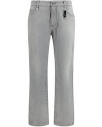 Ermanno Scervino - Gray Cotton Boyfriend Jeans - Lyst
