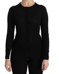 Dolce & Gabbana - Virgin Wool Long Sleeve Blouse Top - Lyst