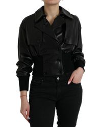 Dolce & Gabbana - Elegant Leather Blouson Jacket - Lyst