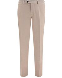 Brunello Cucinelli - Beige Cotton Casual Pants - Lyst