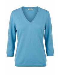 Malo - Blue Silk Sweater - Lyst