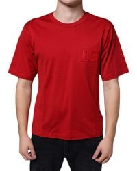Dolce & Gabbana - Cotton Dg Logo Print Crew Neck T-Shirt - Lyst
