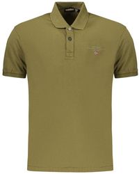 Napapijri - Green Cotton Men's Polo Shirt - Lyst