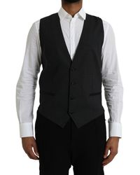 Dolce & Gabbana - Cotton Waistcoat Dress Formal Vest - Lyst