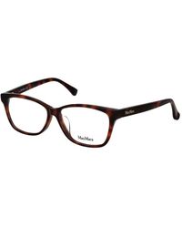 Max Mara - Brown Acetate Glasses (frames) - Lyst