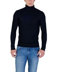 Antony Morato - Blue Viscose Turtleneck - Lyst