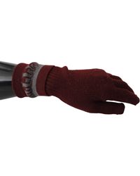 John Galliano - Elastic Wrist Mitten Gloves Bordeaux Lb1021bg - Lyst