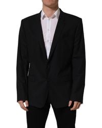 Dolce & Gabbana - Black Wool Single Breasted Blazer Jacket - Lyst