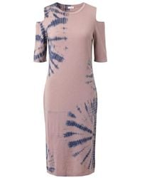 Malo - Purple Cotton Dress - Lyst