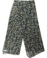 Dolce & Gabbana - Black Silk Daisy Chiffon Long Stole Scarf - Lyst