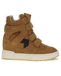 Isabel Marant - Brown Calf Leather Bos Taurus High Top Sneakers - Lyst