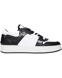 Jimmy Choo - Black Leather Sneakers - Lyst