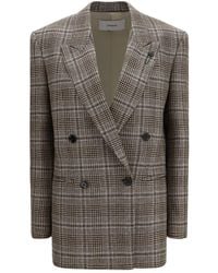 Lardini - Beige Wool Oves Aries Blazer - Lyst