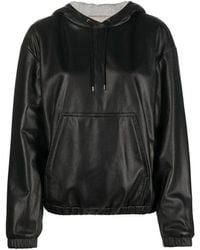 Saint Laurent - Black Leather Tank Tops - Lyst