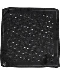 Dolce & Gabbana - Black White Printed Square Men Foulard Scarf - Lyst