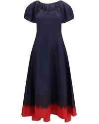 Tory Burch - Blue Viscose Casual Dress - Lyst