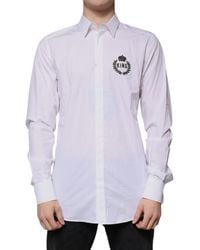 Dolce & Gabbana - Cotton Logo Formal Dress Shirt - Lyst