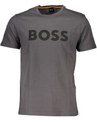 BOSS - Cotton T-shirt - Lyst