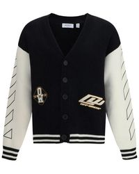 Off-White c/o Virgil Abloh - Black Cotton Cardigan - M - Lyst