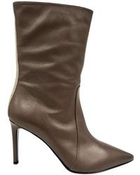 Borbonese - Brown Leather Boot - Lyst