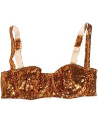 Dolce & Gabbana - Sequined Nyon Balconnet Bra Underwear Nylon Clothing - Lyst