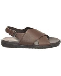 Cerruti 1881 - Brown Cowhide Men Sandal - Lyst