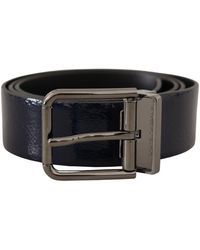 Dolce & Gabbana - Elegant Leather Belt With Buckle - Lyst