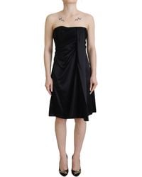 Dolce & Gabbana - Draped Silk Cocktail Dress - Lyst