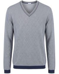 Malo - Blue Cotton Men Sweater - Lyst