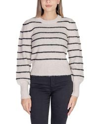 Jacqueline De Yong - Gray Polyester Sweater - Lyst