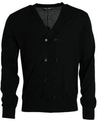 Dolce & Gabbana - Cashmere Knit Long Sleeves Cardigan Sweater - Lyst