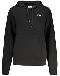 Fila - Black Cotton 's Hoodie - Lyst