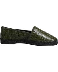 Dolce & Gabbana - Green Exotic Leather Espadrilles Slip On Shoes - Lyst