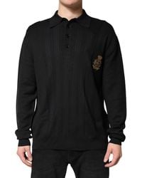 Dolce & Gabbana - Crest Long Sleeve Pullover Sweater Co+Se Clothing - Lyst