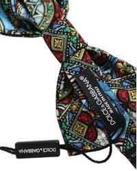Dolce & Gabbana - Men Multicolor Sicilian Adjustable Neck Papillon Bow Tie - Lyst