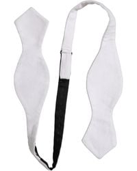 Dolce & Gabbana - Men White 100% Silk Adjustable Neck Papillon Bow Tie - Lyst