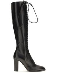 Dolce & Gabbana - Dolce & Gabbana Lace-Up Knee-High Boots - Lyst