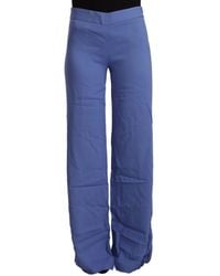 P.A.R.O.S.H. - High Waist Viscose Straight Wide Leg Pants - Lyst