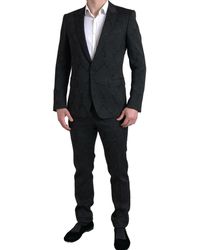 Dolce & Gabbana - Black 2 Piece Single Breasted Martini Suit - Lyst