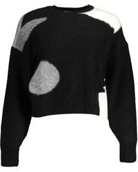 Desigual - Black Polyester Sweater - Lyst