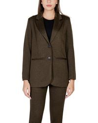 Ichi - Green Polyester Suits & Blazer - Lyst
