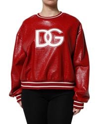 Dolce & Gabbana - Wool Dglogo Embroidery Pullover Sweater - Lyst