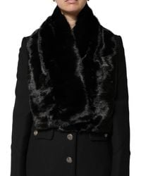 Dolce & Gabbana - Fur Shawl Neck Wrap Cover Collar Scarf - Lyst